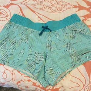 Patagonia Aqua Patterned Swim Shorts